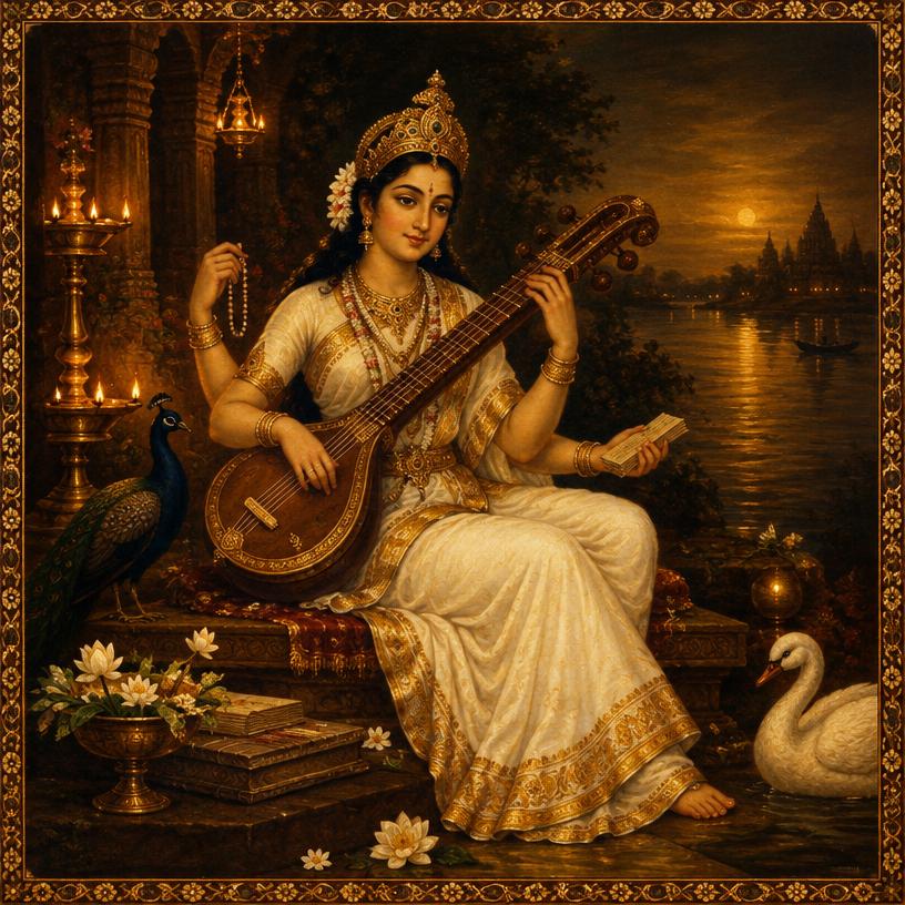 Vasant Panchami devotional artwork