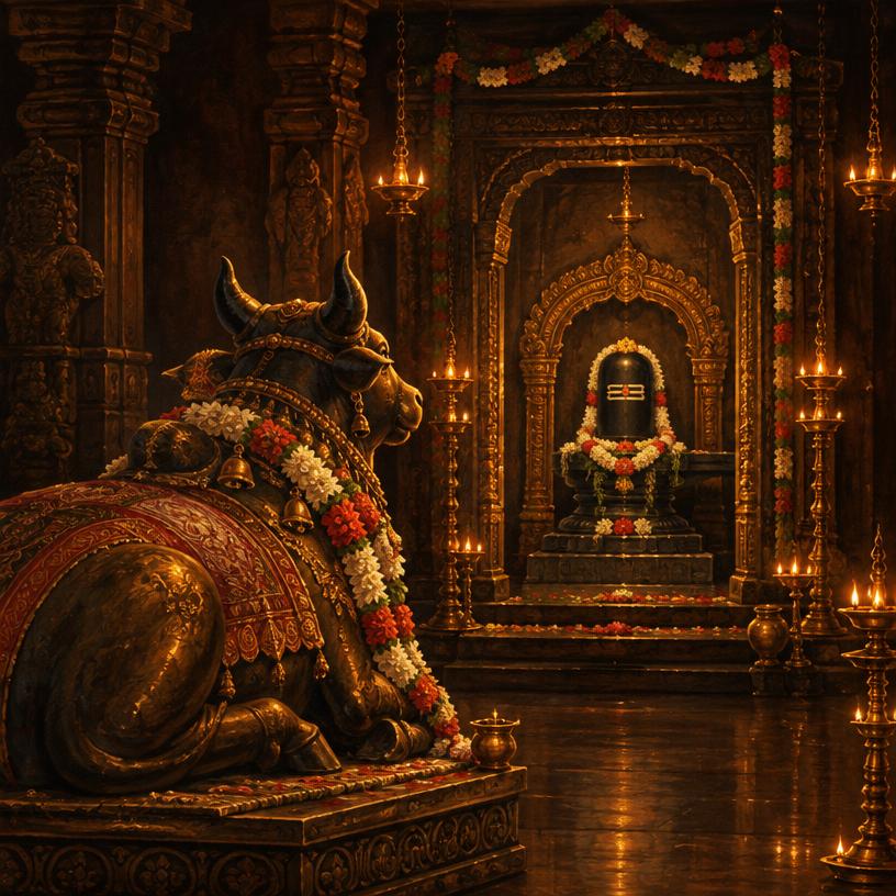 Shiva — Nandi facing the sanctum